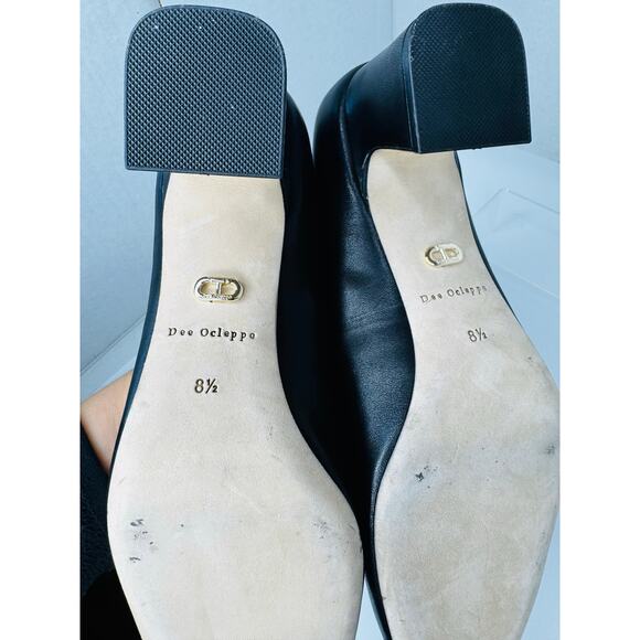 Dee Ocleppo Retro Black  Zion Bow-Embellished Leather Pump sz 8.5 - Picture 3 of 11